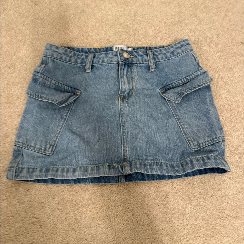 Princess Polly Sky Blue Denim Skirt